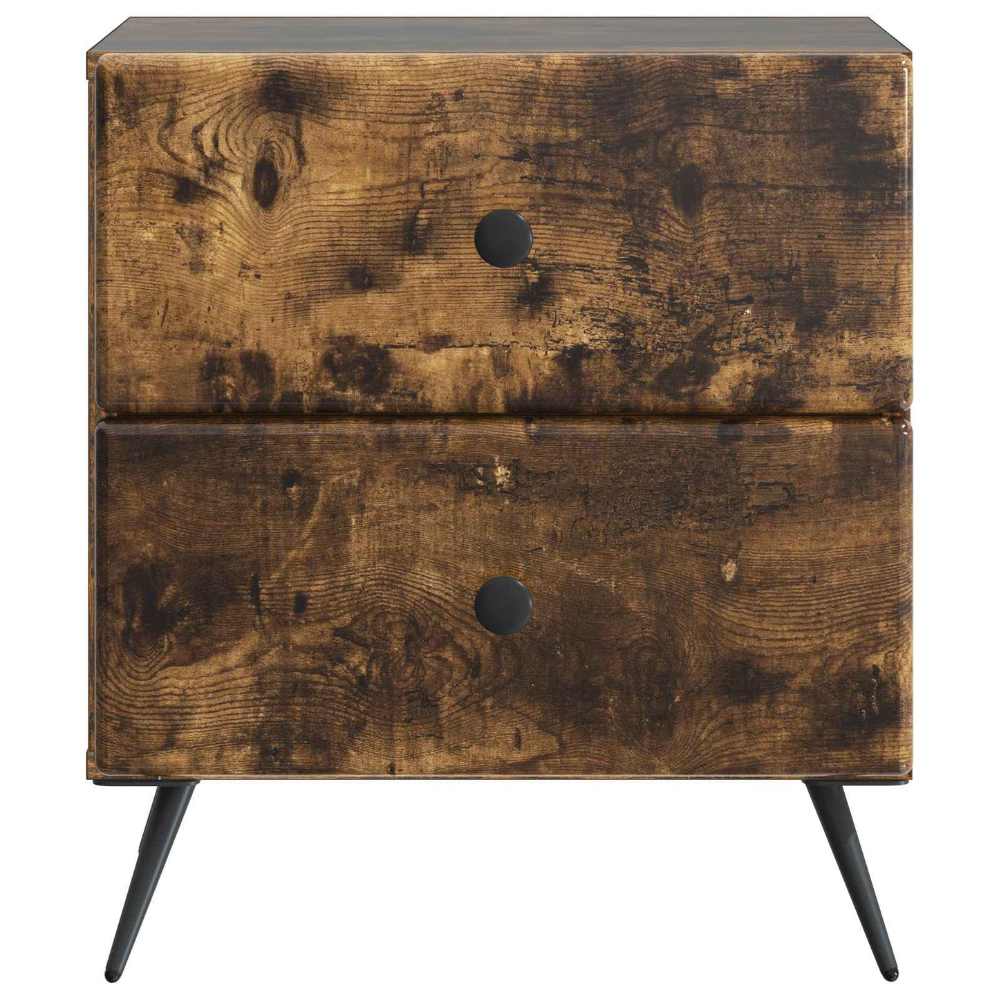 Natskab 2 stk. Røget eg 43 x 34,5 x 47,5 cm Konstrueret træ