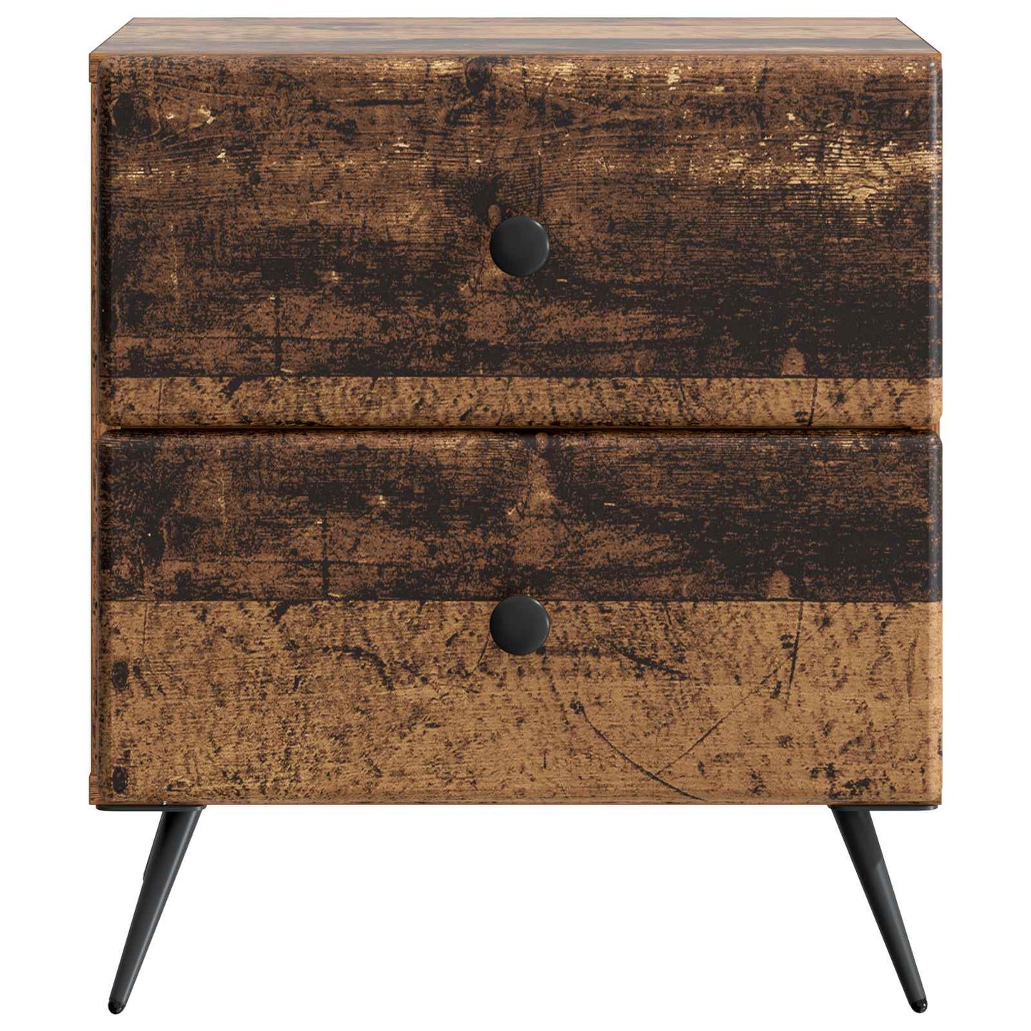 Natskab 2 stk. Gammelt træ 43 x 34,5 x 47,5 cm Konstrueret træ