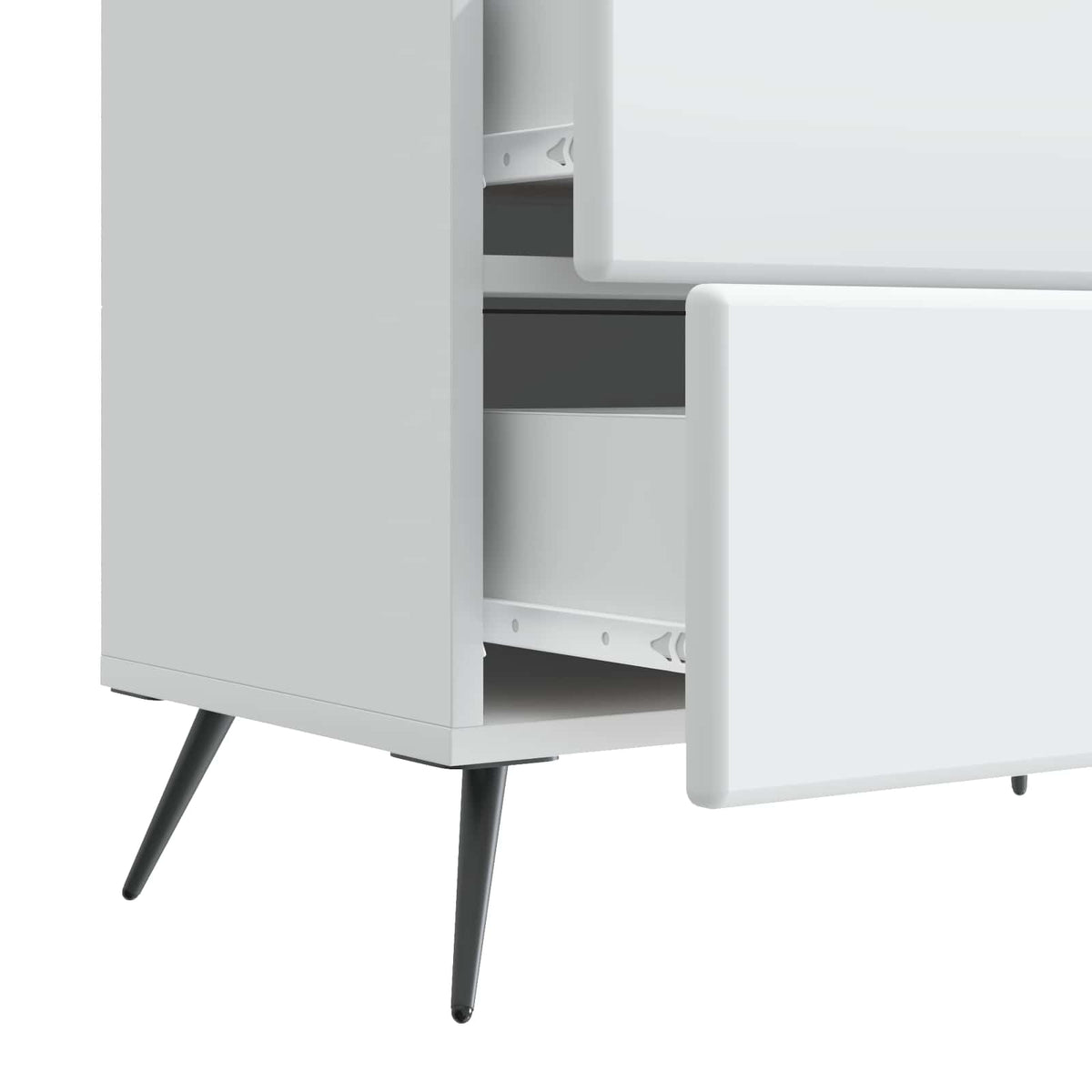 Natskab med skuffe Hvid 62 x 34,5 x 47,5 cm Konstrueret træ
