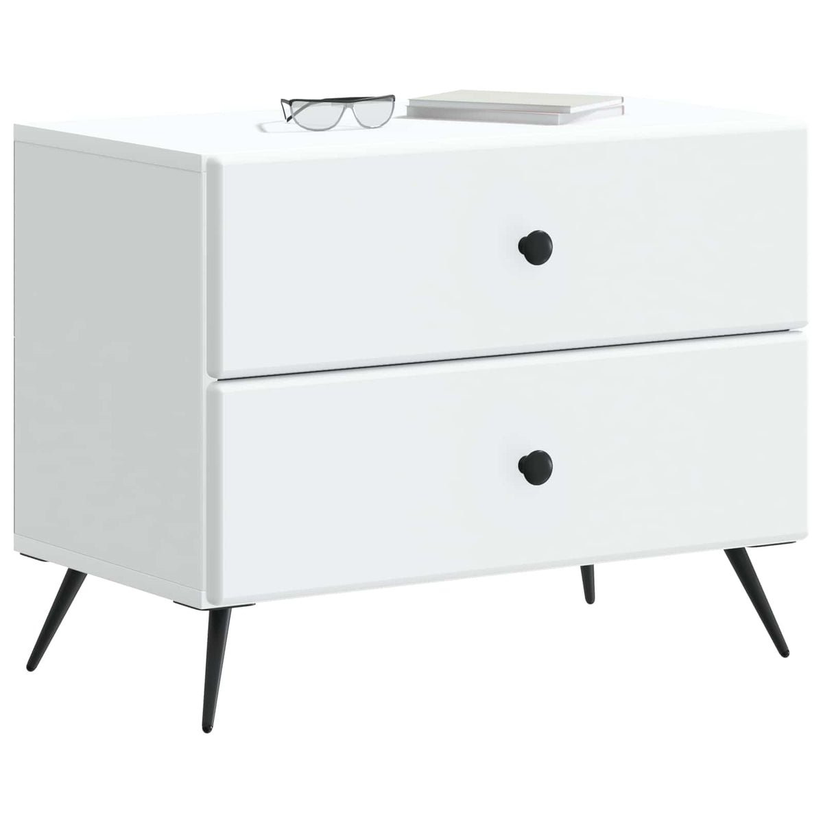 Natskab med skuffe Hvid 62 x 34,5 x 47,5 cm Konstrueret træ