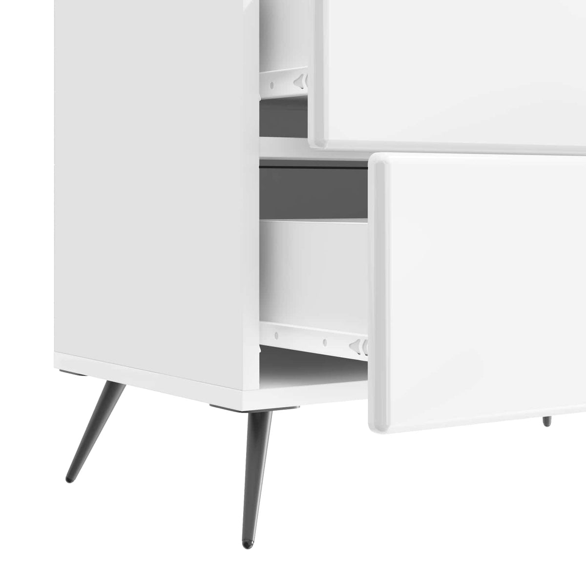 Natskab Hvid højglans 62 x 34,5 x 47,5 cm Konstrueret træ
