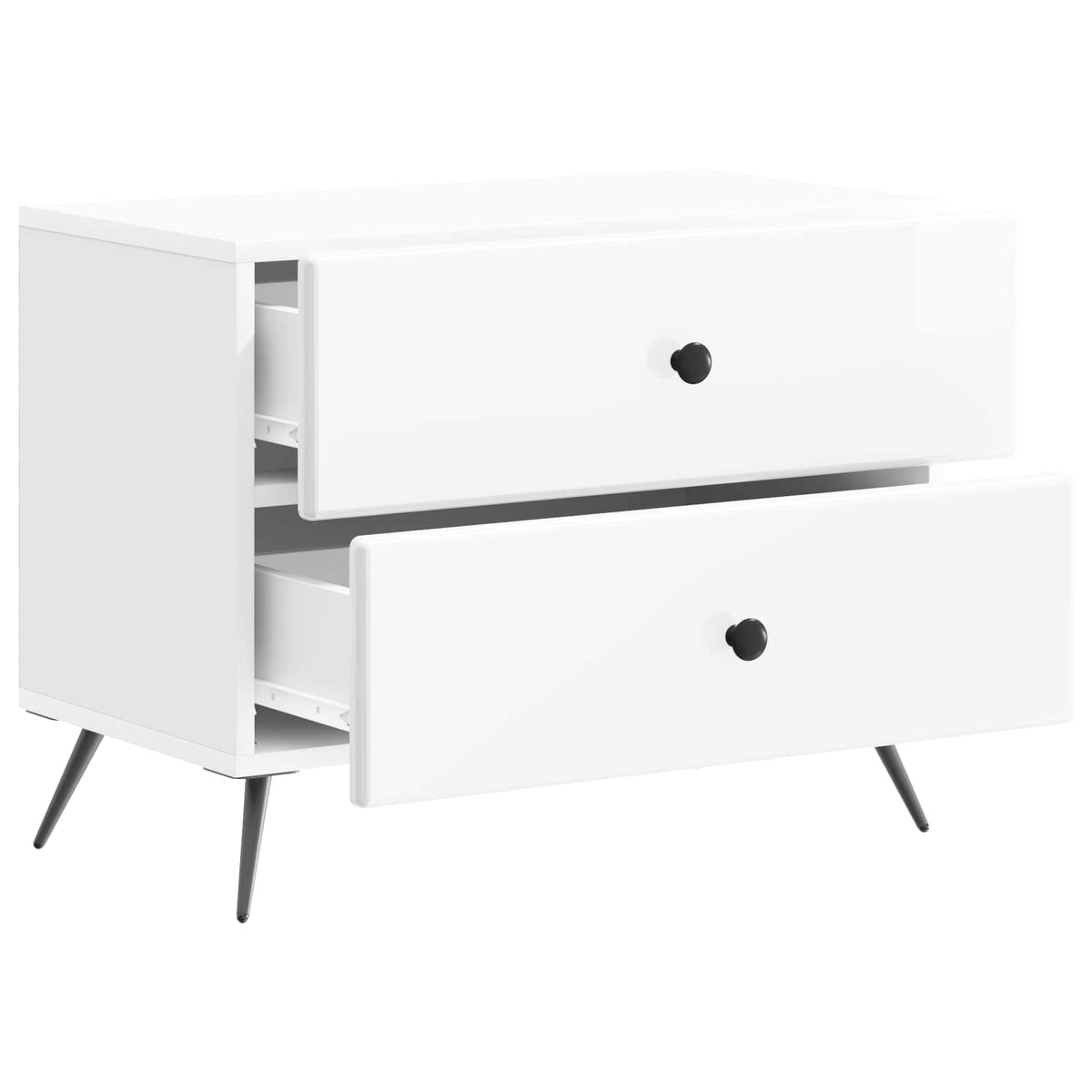 Natskab Hvid højglans 62 x 34,5 x 47,5 cm Konstrueret træ