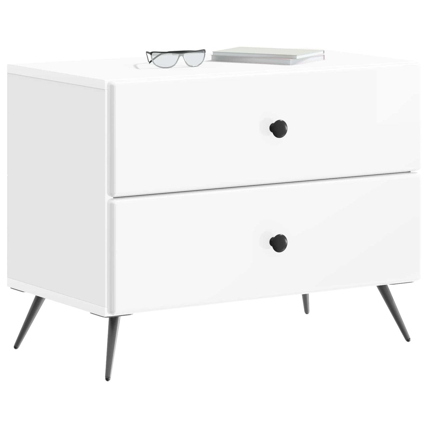 Natskab Hvid højglans 62 x 34,5 x 47,5 cm Konstrueret træ