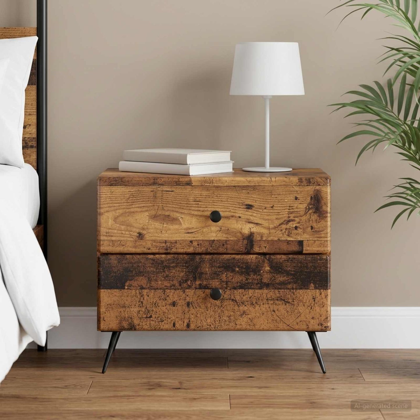Natskab Gammelt træ 62 x 34,5 x 47,5 cm Konstrueret træ