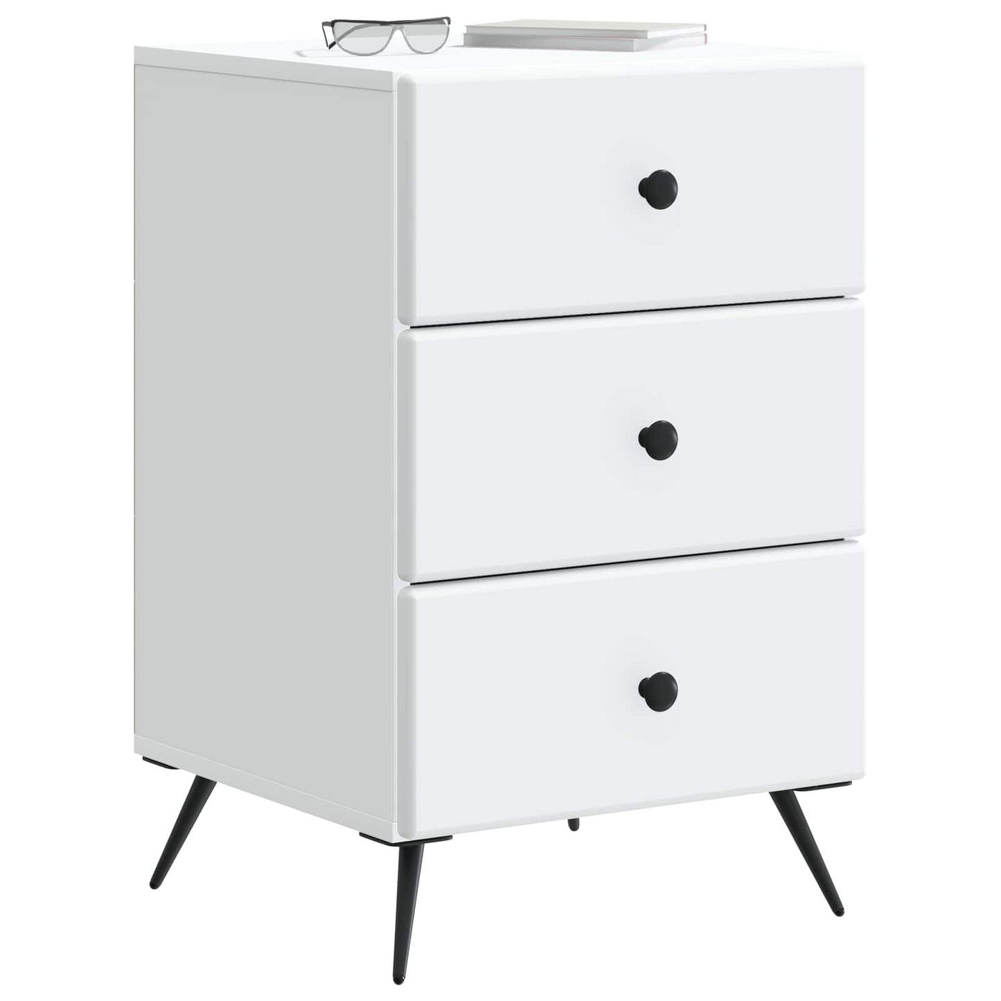 Natskab med skuffe Hvid 43 x 41 x 66,5 cm Konstrueret træ