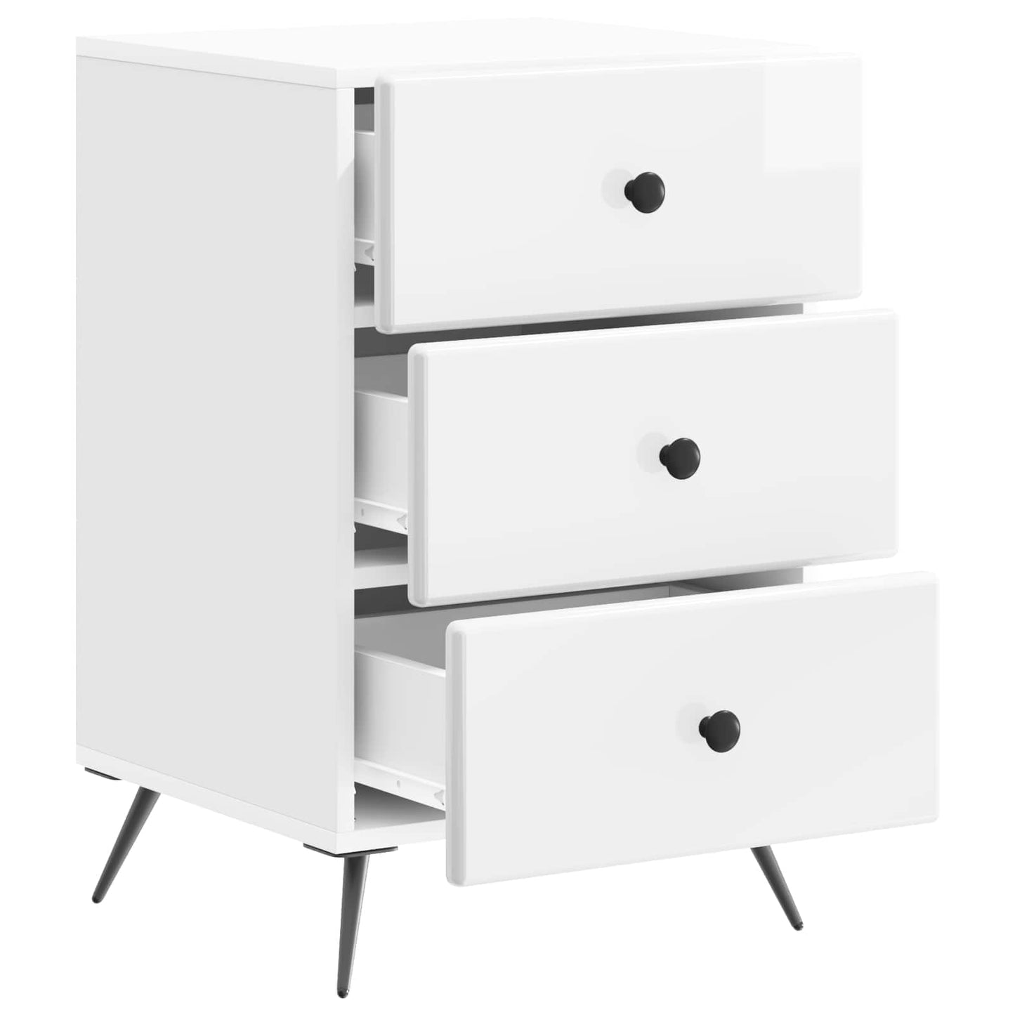 Natskab Hvid højglans 43 x 41 x 66,5 cm Konstrueret træ