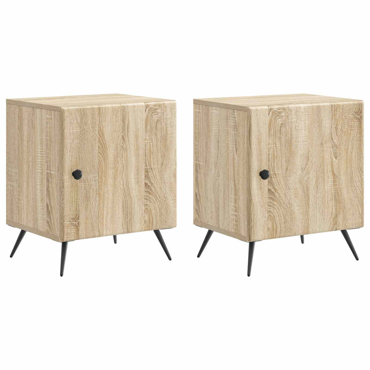 Natskab 2 stk. Sonoma-eg 43 x 34,5 x 50 cm Konstrueret træ