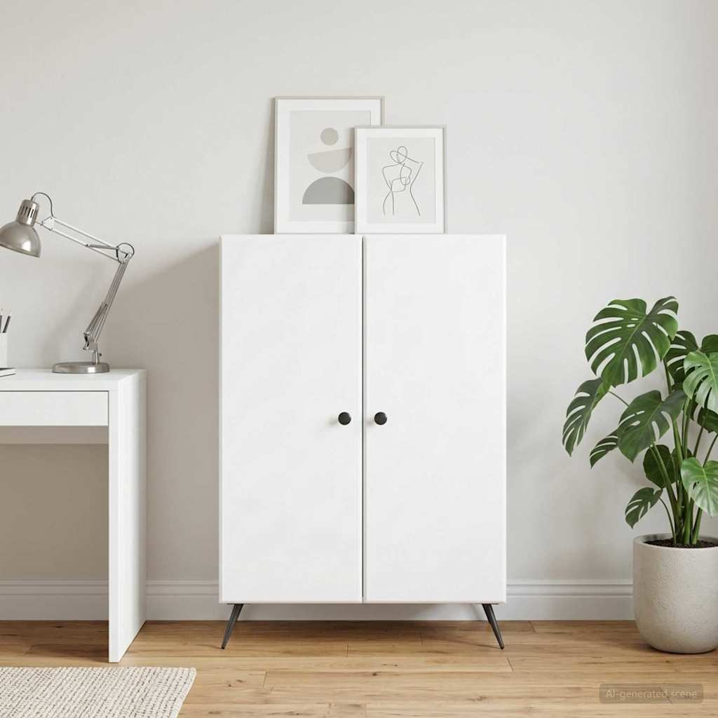Sideboard Hvid 66 x 34,5 x 90 cm Konstrueret træ