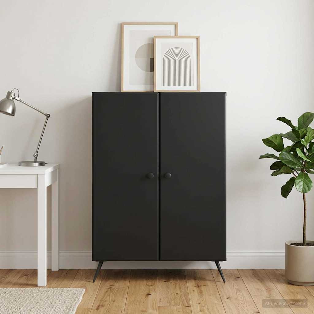 Sideboard Sort 66 x 34,5 x 90 cm Konstrueret træ