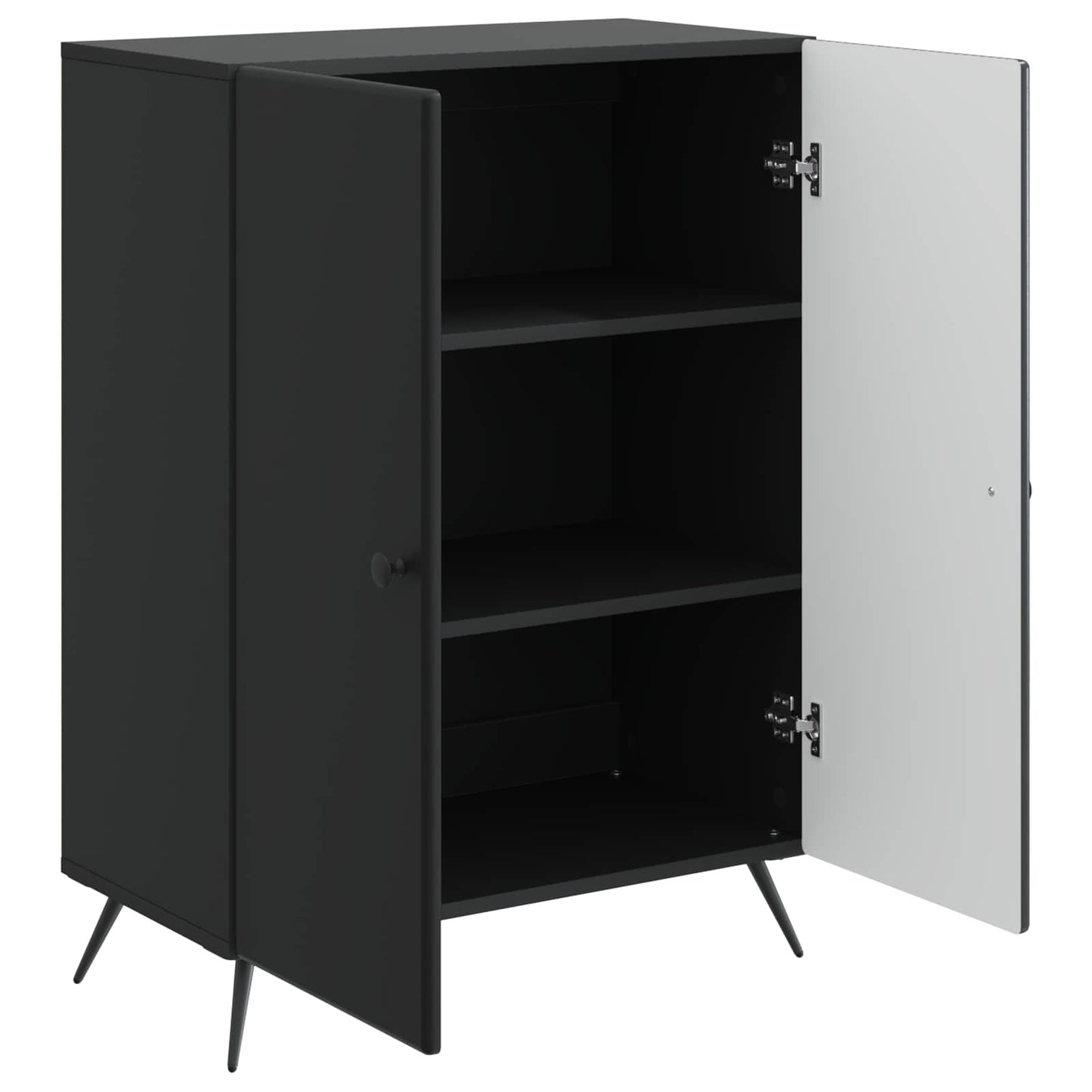 Sideboard Sort 66 x 34,5 x 90 cm Konstrueret træ