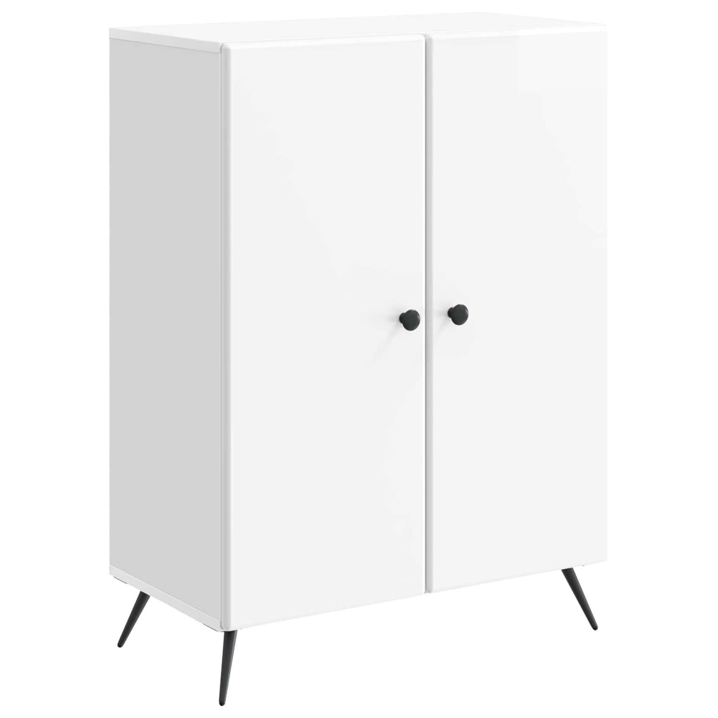 Sideboard Hvid højglans 66 x 34,5 x 90 cm Konstrueret træ