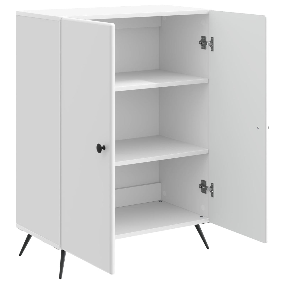Sideboard Hvid højglans 66 x 34,5 x 90 cm Konstrueret træ