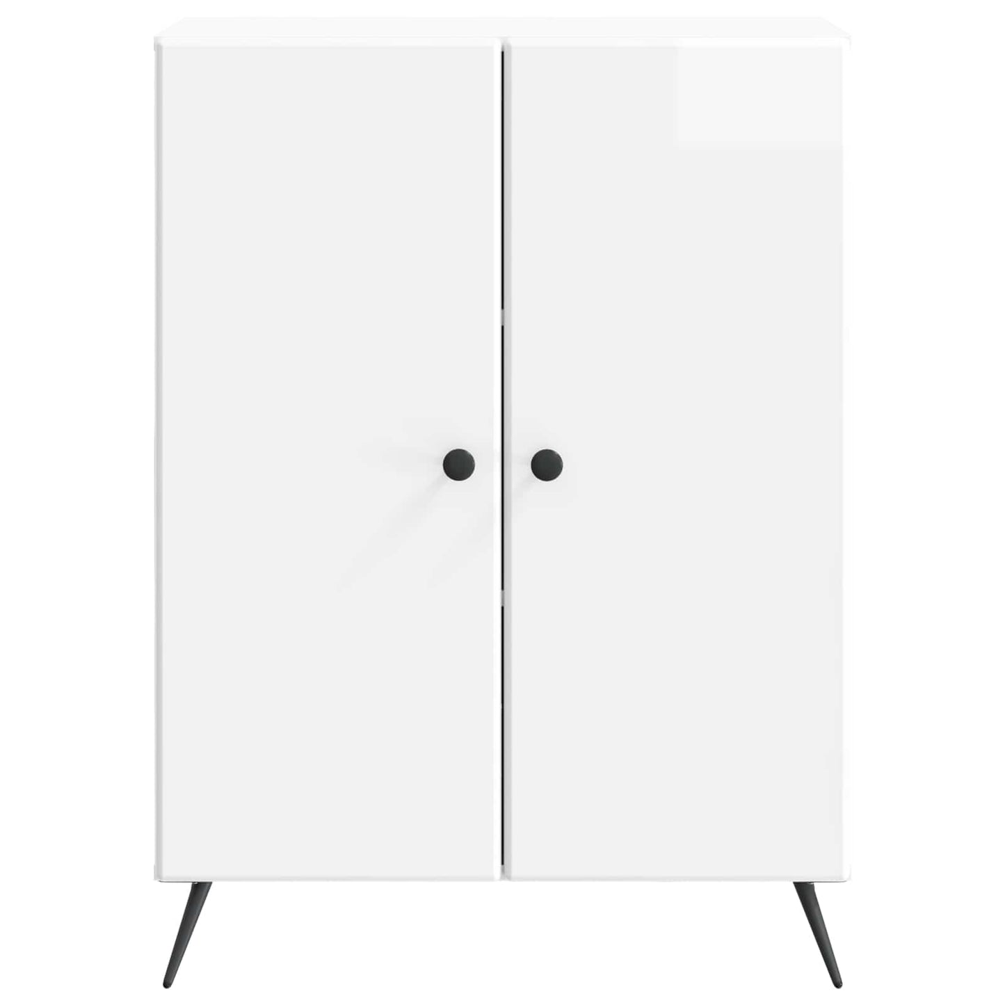 Sideboard Hvid højglans 66 x 34,5 x 90 cm Konstrueret træ