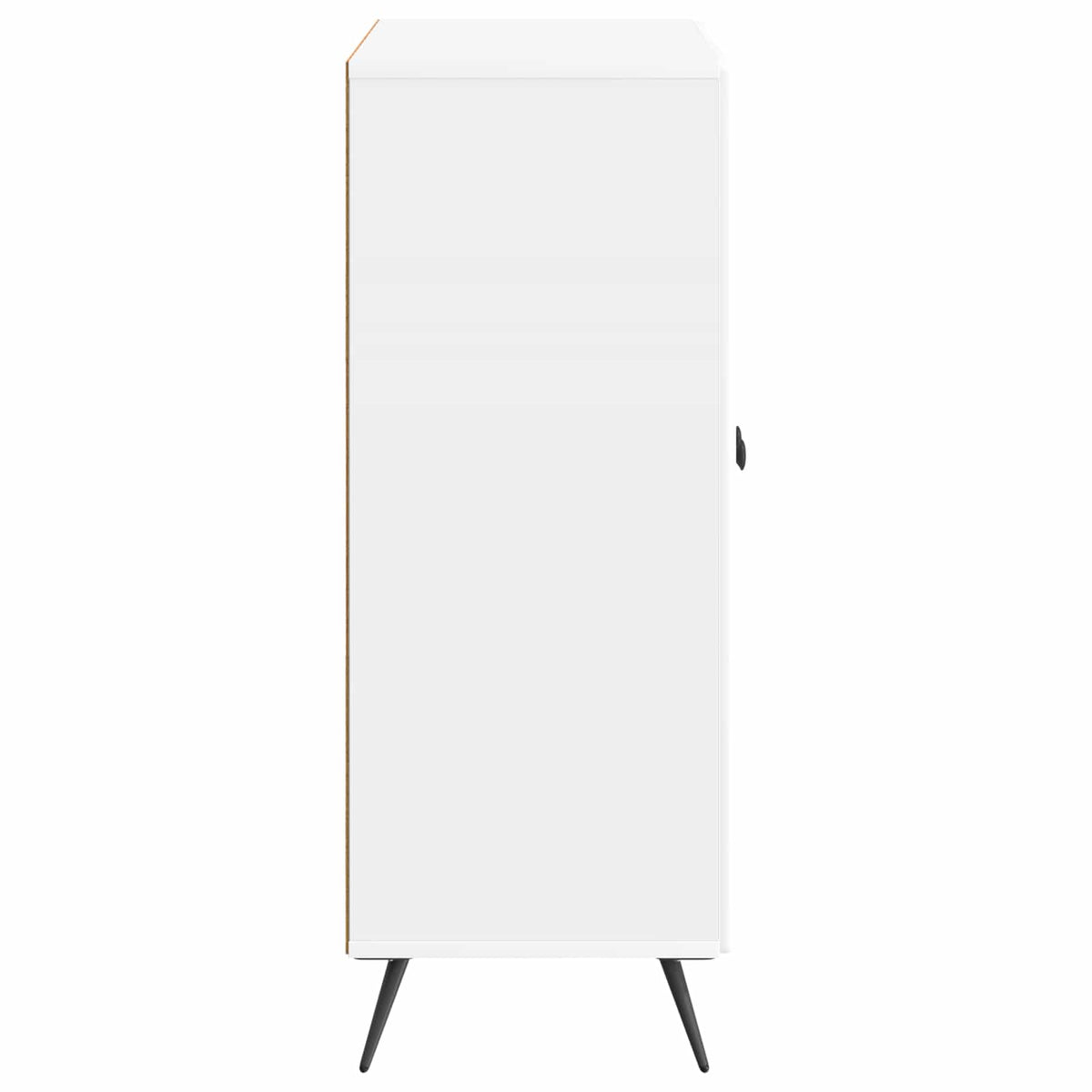 Sideboard Hvid højglans 66 x 34,5 x 90 cm Konstrueret træ
