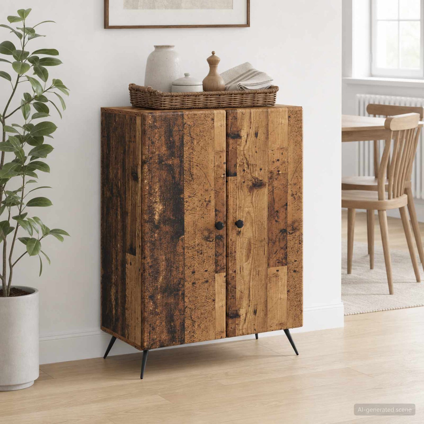 Sideboard Gammelt træ 66 x 34,5 x 90 cm Konstrueret træ