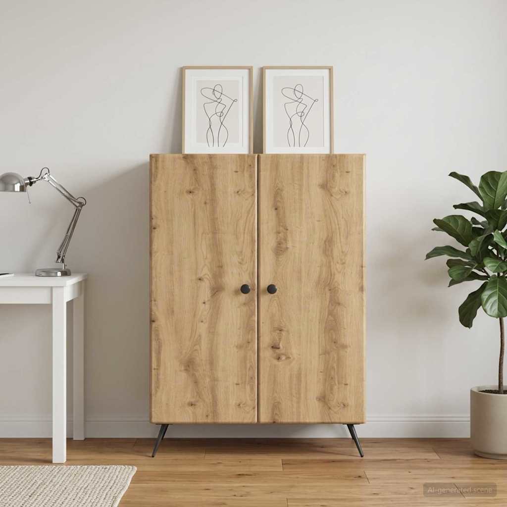 Sideboard Artisan-eg 66 x 34,5 x 90 cm Konstrueret træ