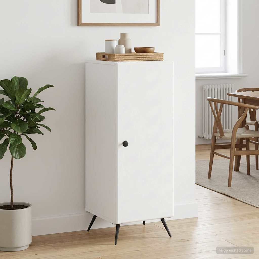 Sideboard Hvid 33 x 34,5 x 90 cm Konstrueret træ