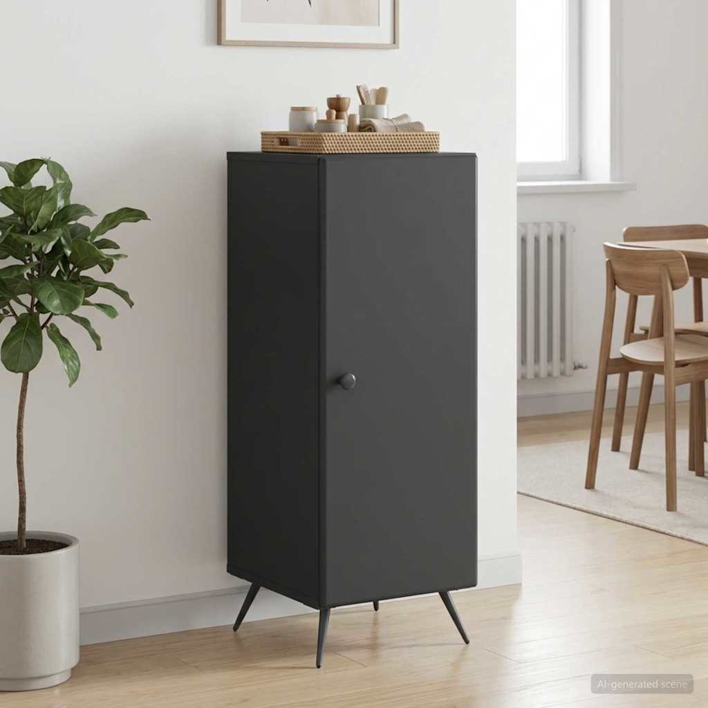 Sideboard Sort 33 x 34,5 x 90 cm Konstrueret træ
