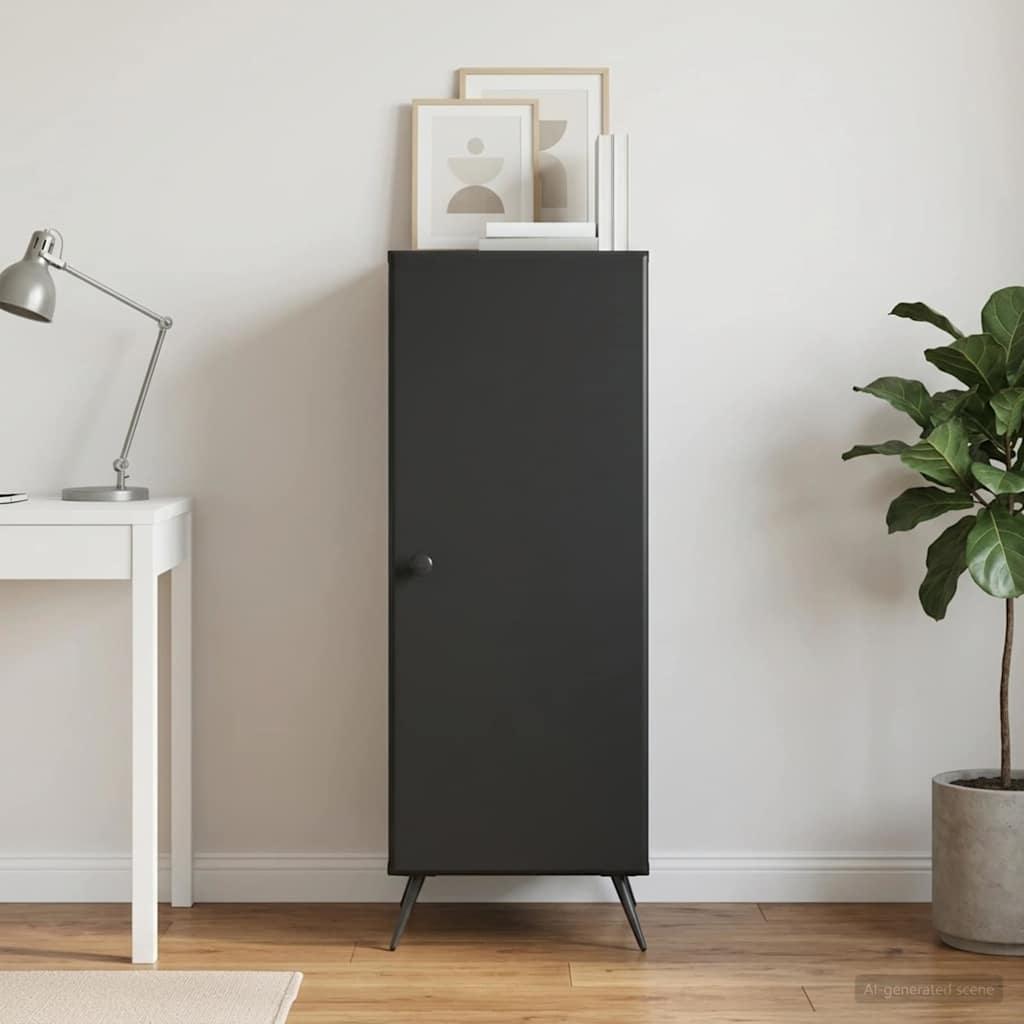 Sideboard Sort 33 x 34,5 x 90 cm Konstrueret træ