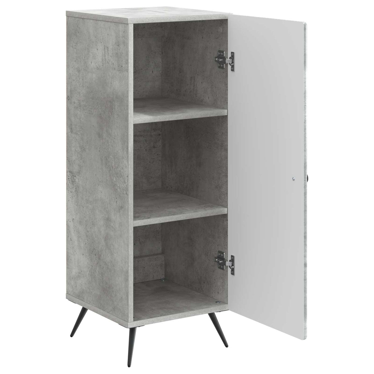 Sideboard Betongrå 33 x 34,5 x 90 cm Konstrueret træ
