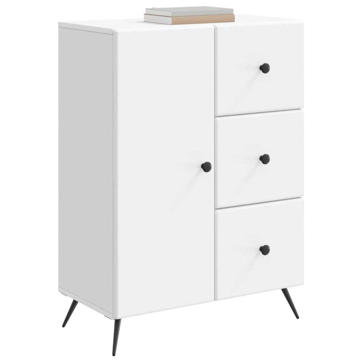Sideboard Hvid 66 x 34,5 x 90 cm Konstrueret træ