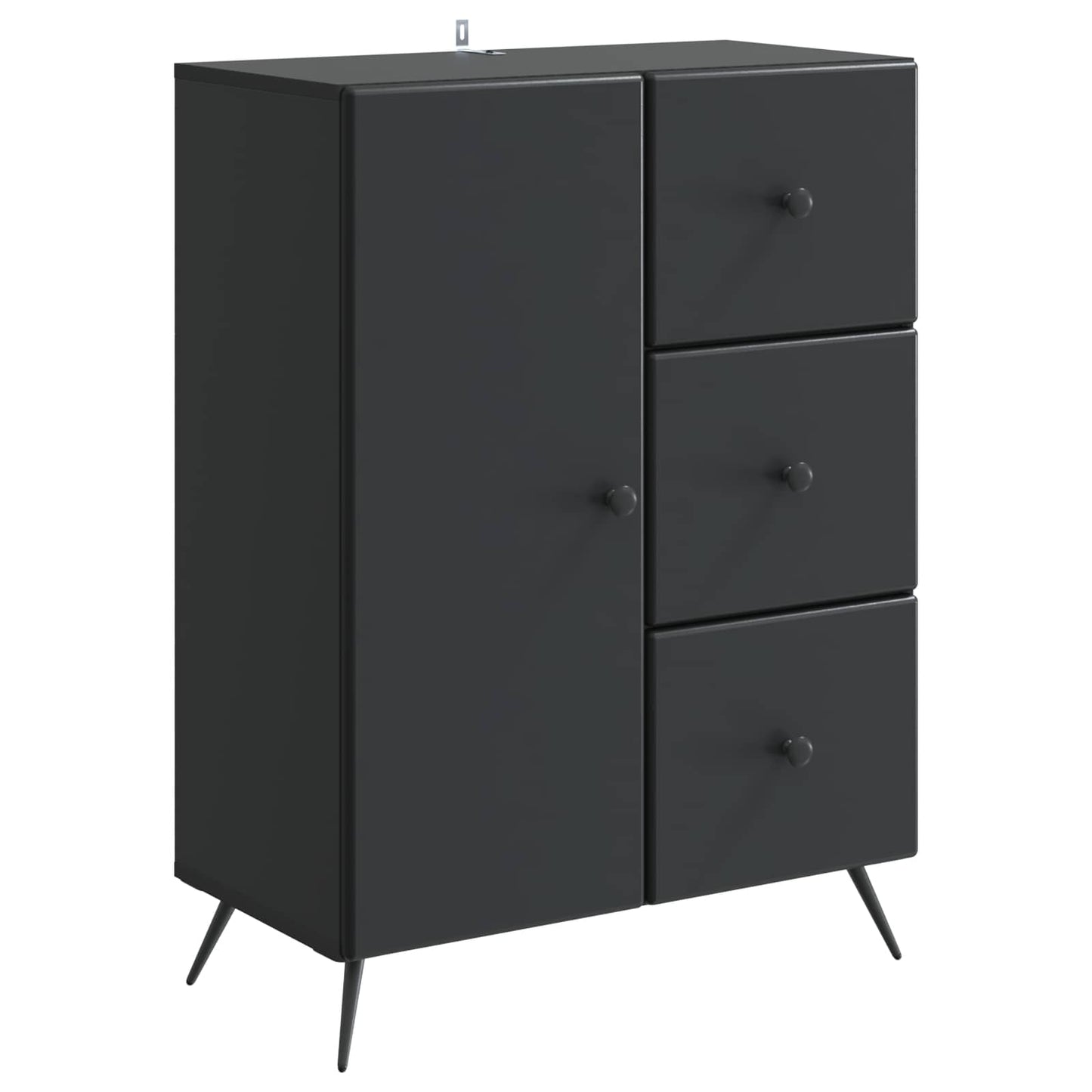 Sideboard Sort 66 x 34,5 x 90 cm Konstrueret træ