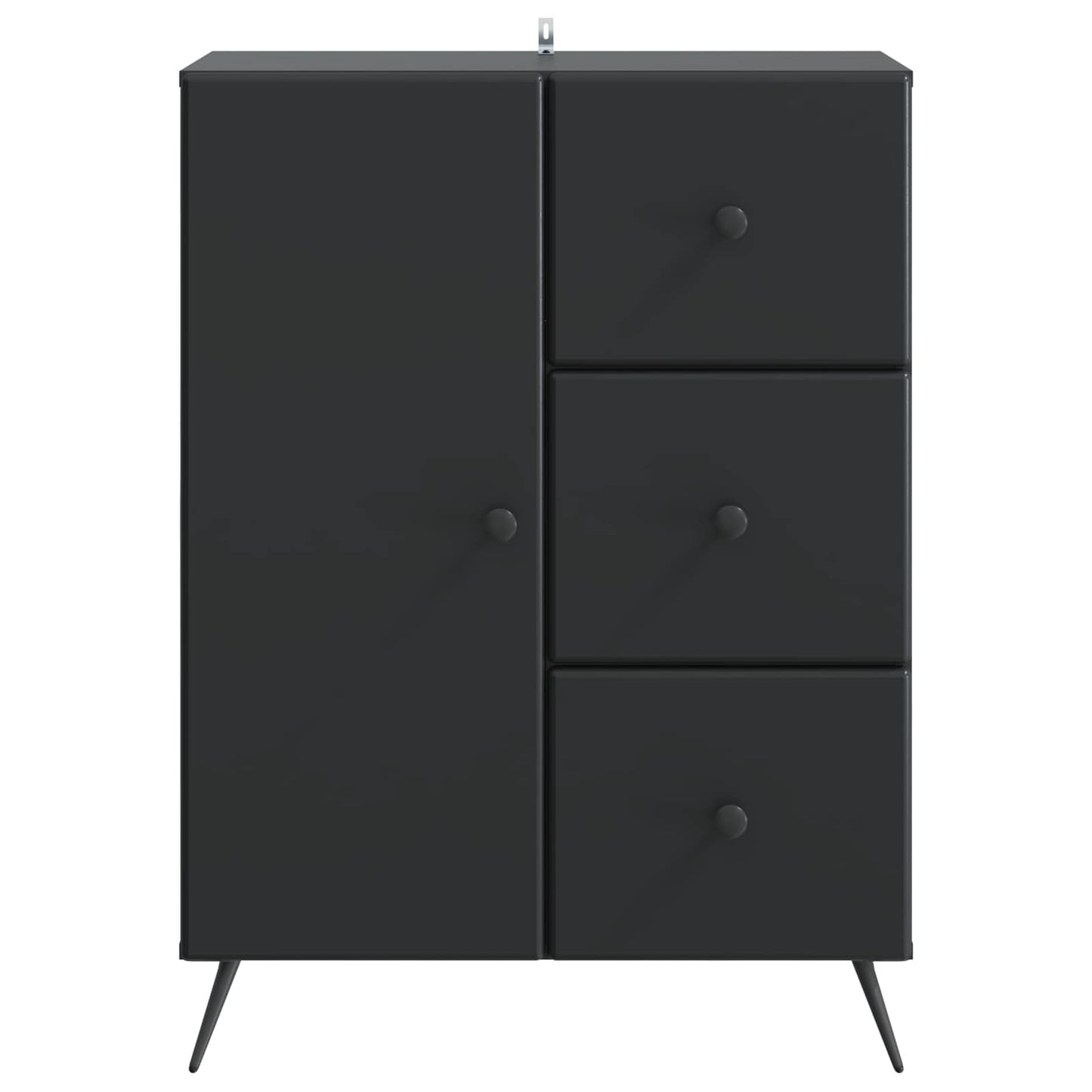 Sideboard Sort 66 x 34,5 x 90 cm Konstrueret træ