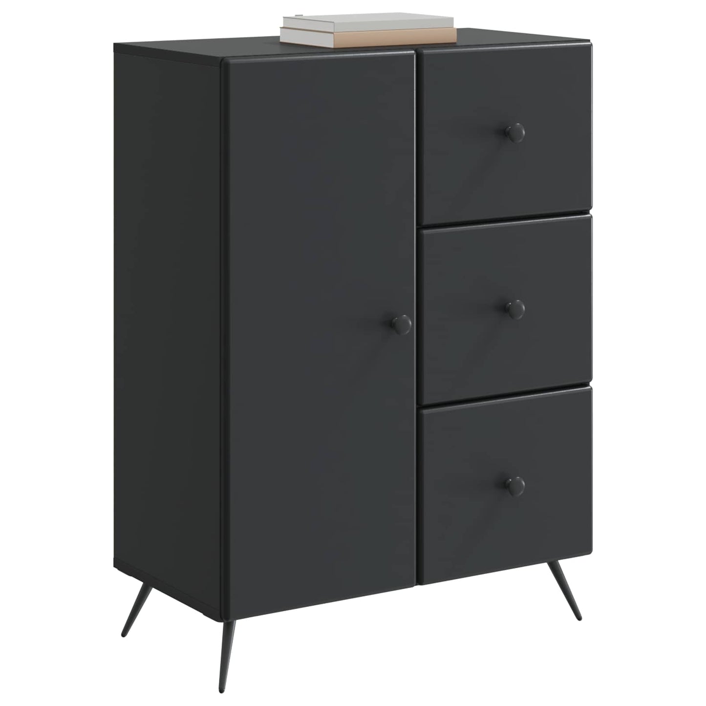 Sideboard Sort 66 x 34,5 x 90 cm Konstrueret træ