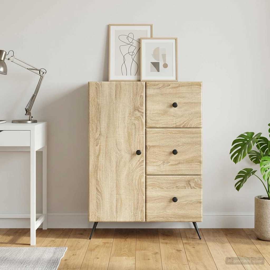 Sideboard Sonoma-eg 66 x 34,5 x 90 cm Konstrueret træ
