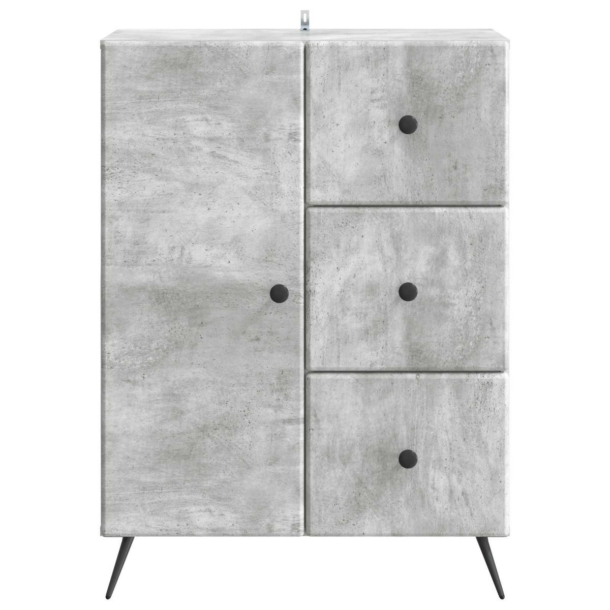 Sideboard Betongrå 66 x 34,5 x 90 cm Konstrueret træ
