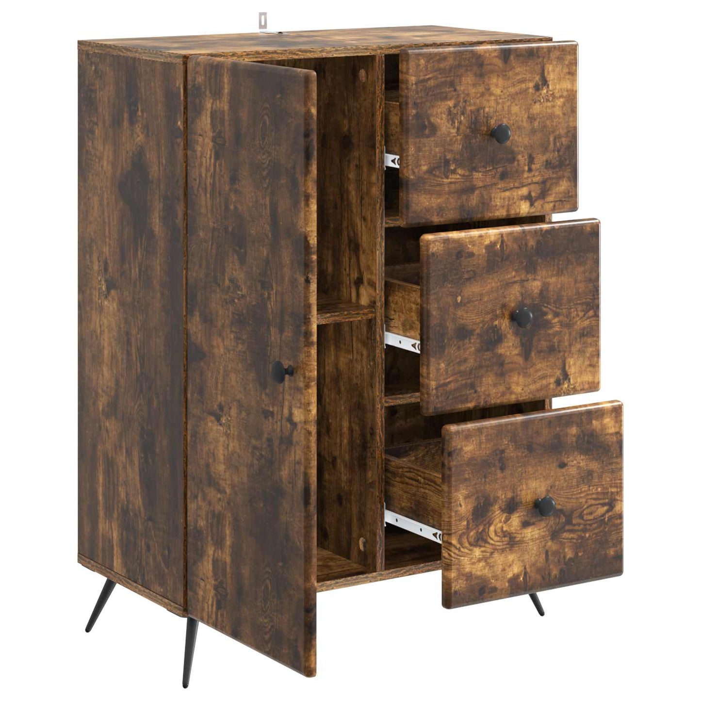 Sideboard Røget eg 66 x 34,5 x 90 cm Konstrueret træ