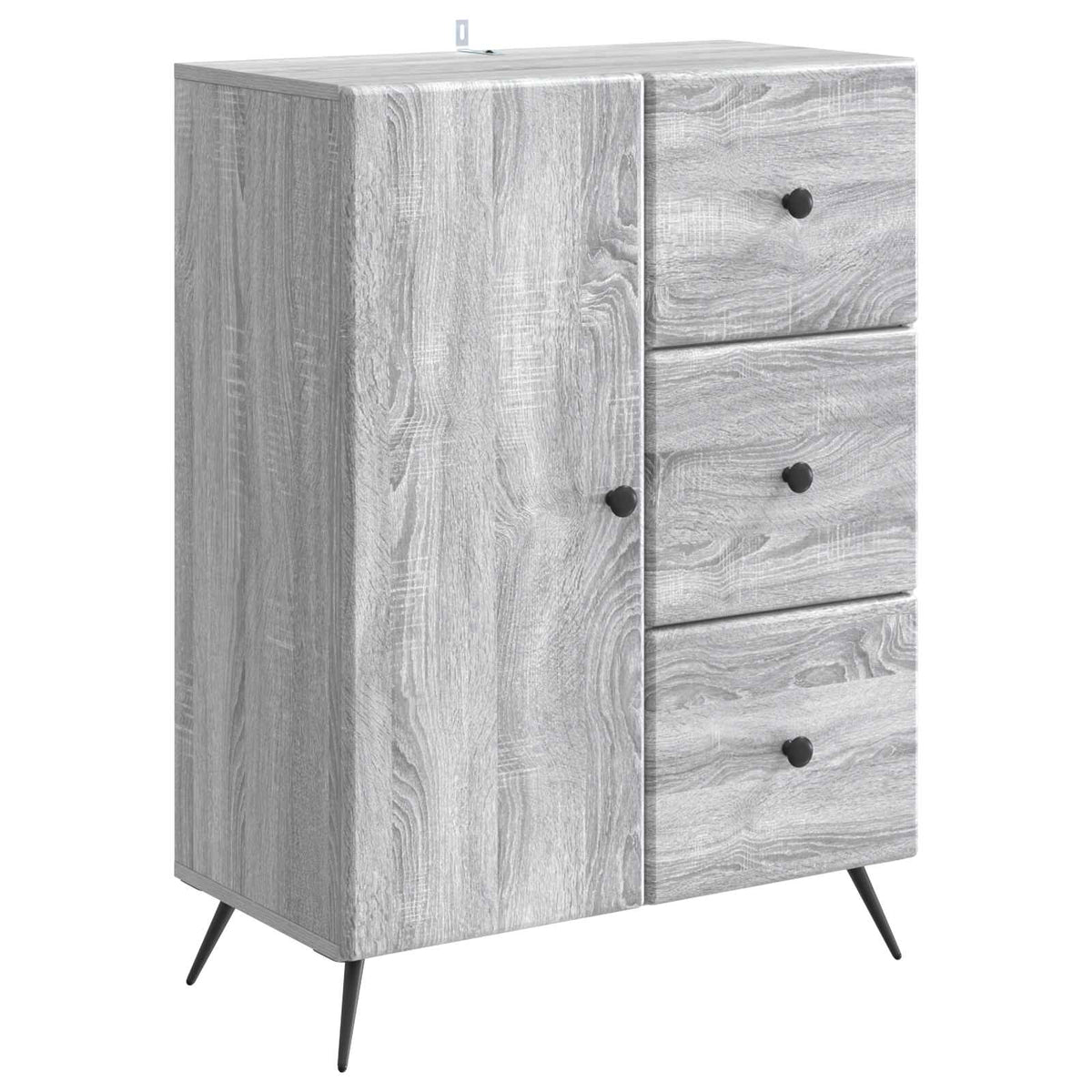 Sideboard Grå sonoma-eg 66 x 34,5 x 90 cm Konstrueret træ