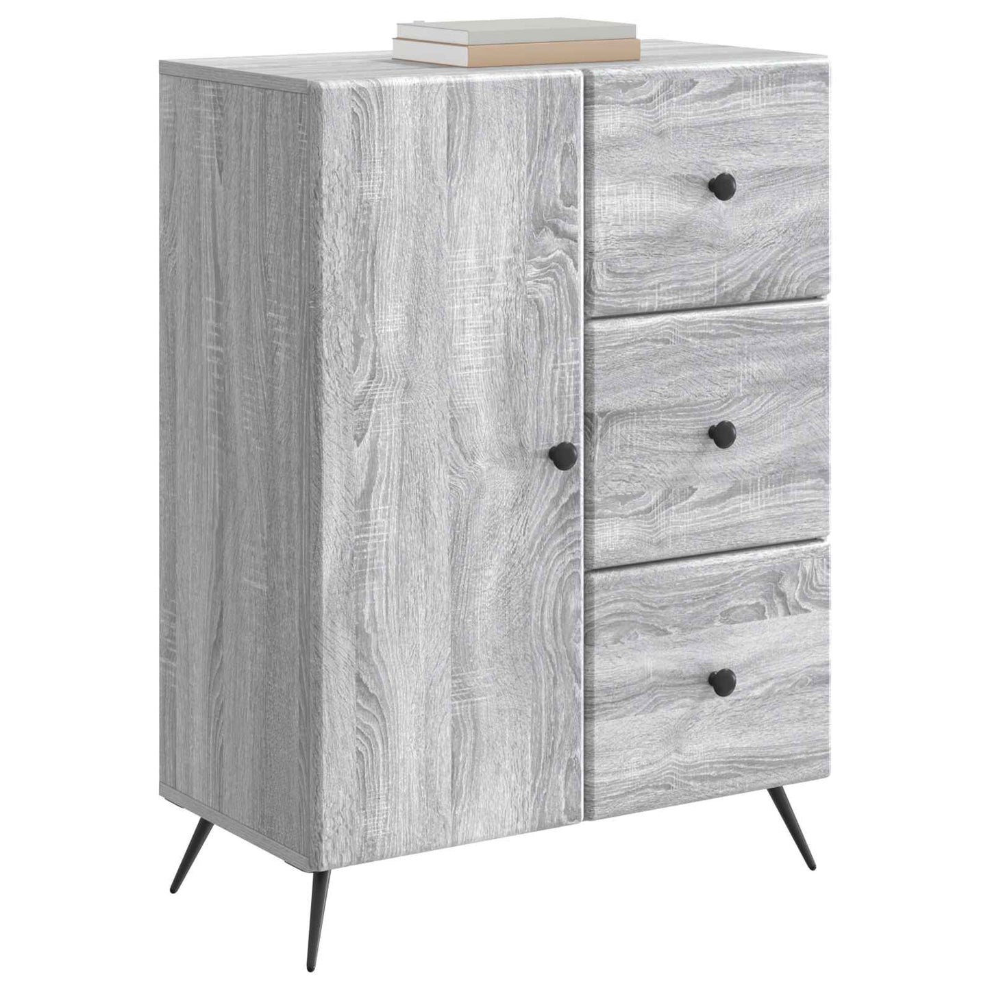 Sideboard Grå sonoma-eg 66 x 34,5 x 90 cm Konstrueret træ