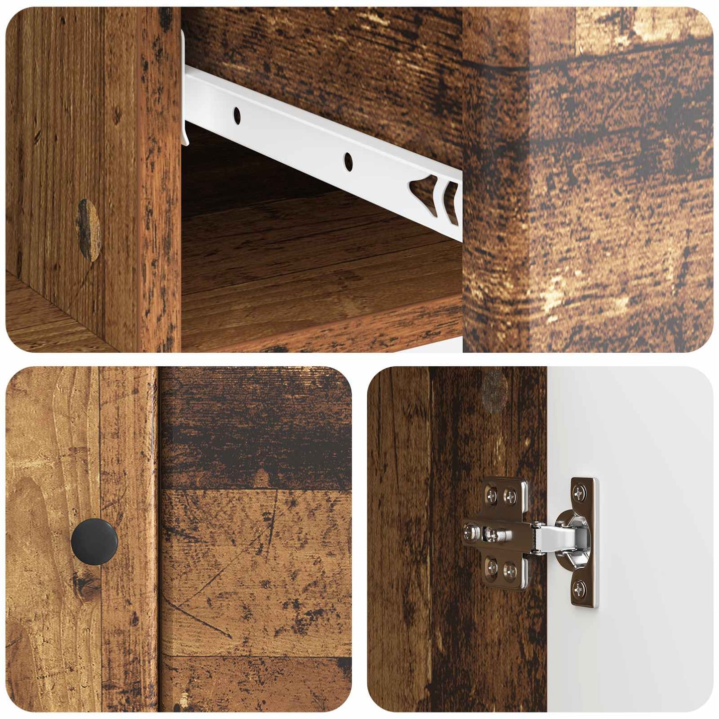 Sideboard Gammelt træ 66 x 34,5 x 90 cm Konstrueret træ