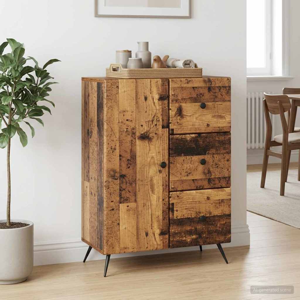 Sideboard Gammelt træ 66 x 34,5 x 90 cm Konstrueret træ