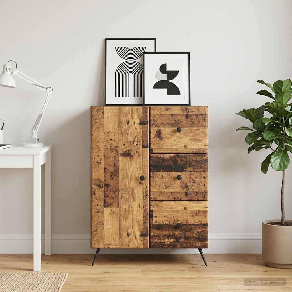 Sideboard Gammelt træ 66 x 34,5 x 90 cm Konstrueret træ