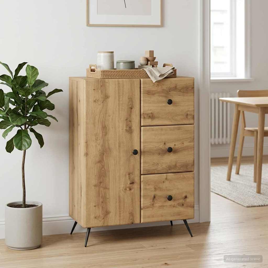 Sideboard Artisan-eg 66 x 34,5 x 90 cm Konstrueret træ