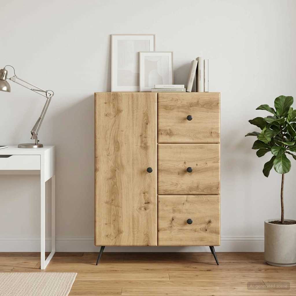 Sideboard Artisan-eg 66 x 34,5 x 90 cm Konstrueret træ
