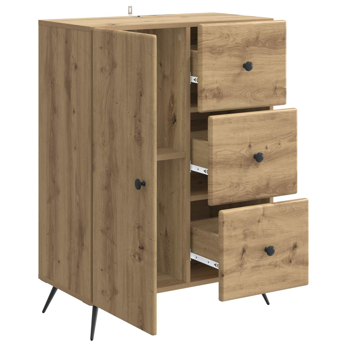 Sideboard Artisan-eg 66 x 34,5 x 90 cm Konstrueret træ