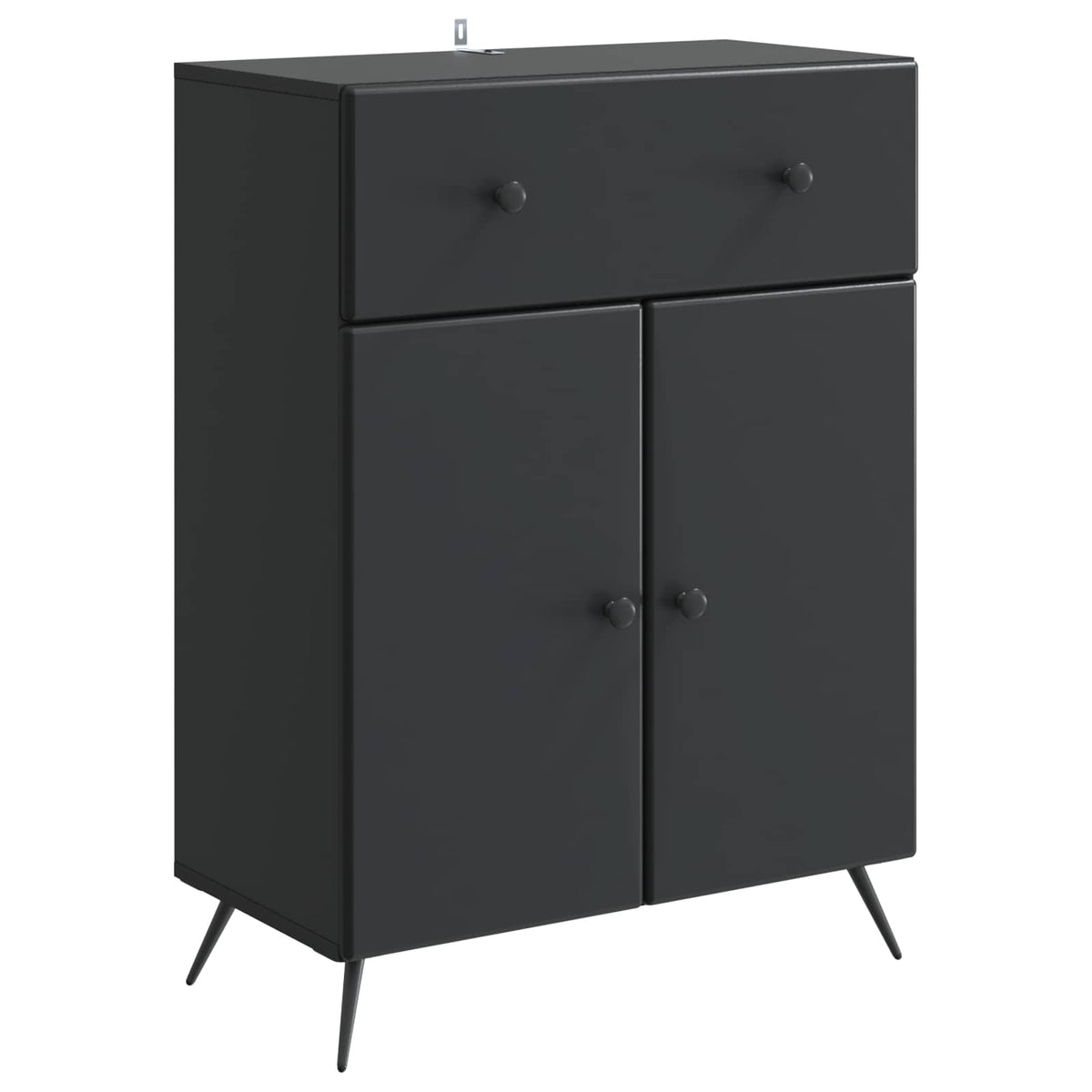 Sideboard Sort 66 x 34,5 x 90 cm Konstrueret træ