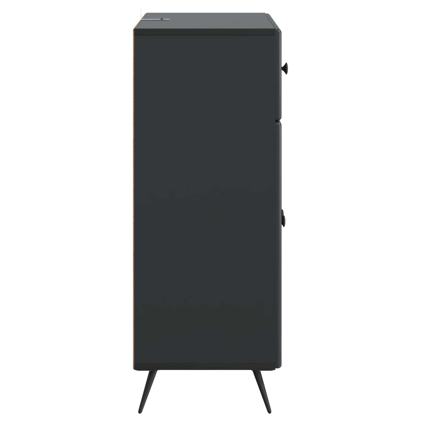Sideboard Sort 66 x 34,5 x 90 cm Konstrueret træ