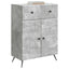 Sideboard Betongrå 66 x 34,5 x 90 cm Konstrueret træ