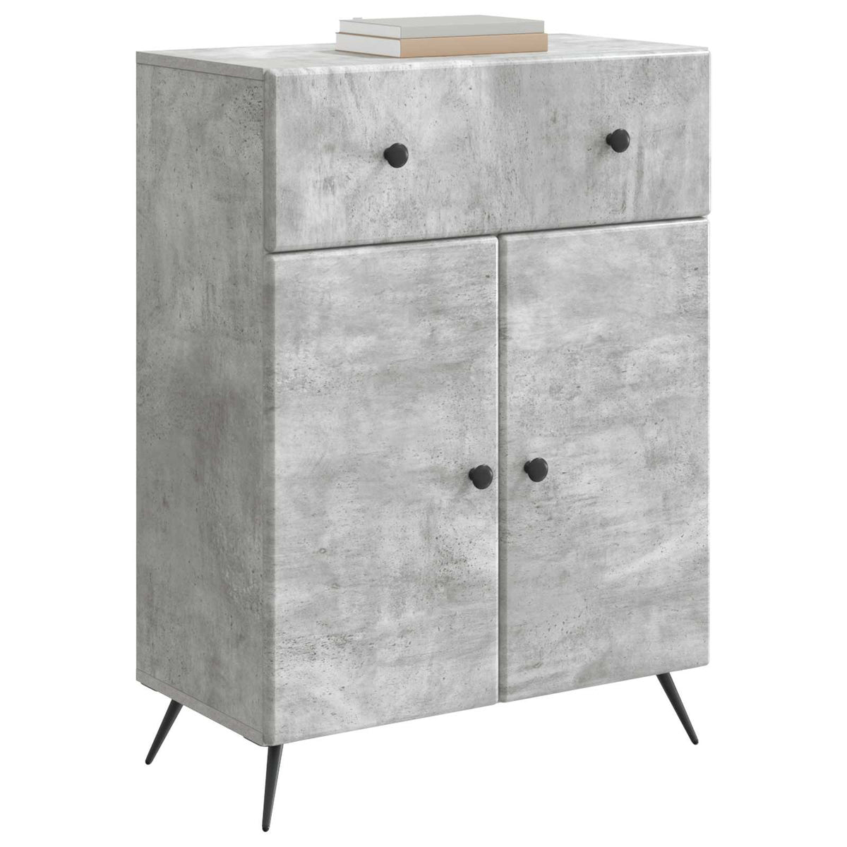 Sideboard Betongrå 66 x 34,5 x 90 cm Konstrueret træ