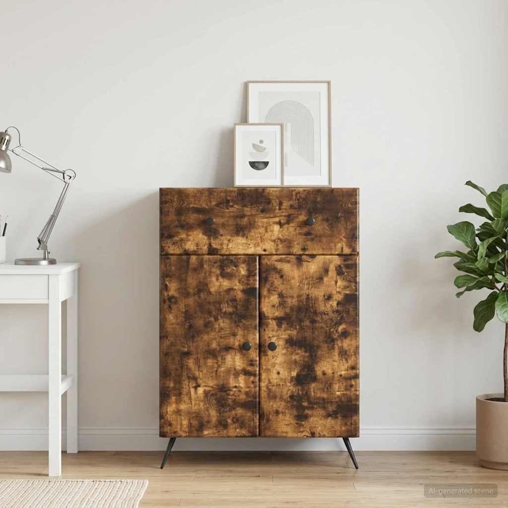 Sideboard Røget eg 66 x 34,5 x 90 cm Konstrueret træ