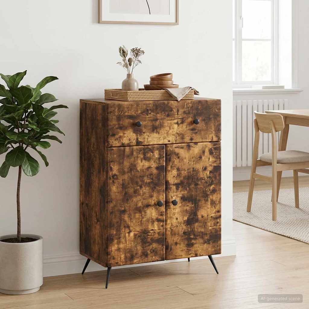 Sideboard Røget eg 66 x 34,5 x 90 cm Konstrueret træ