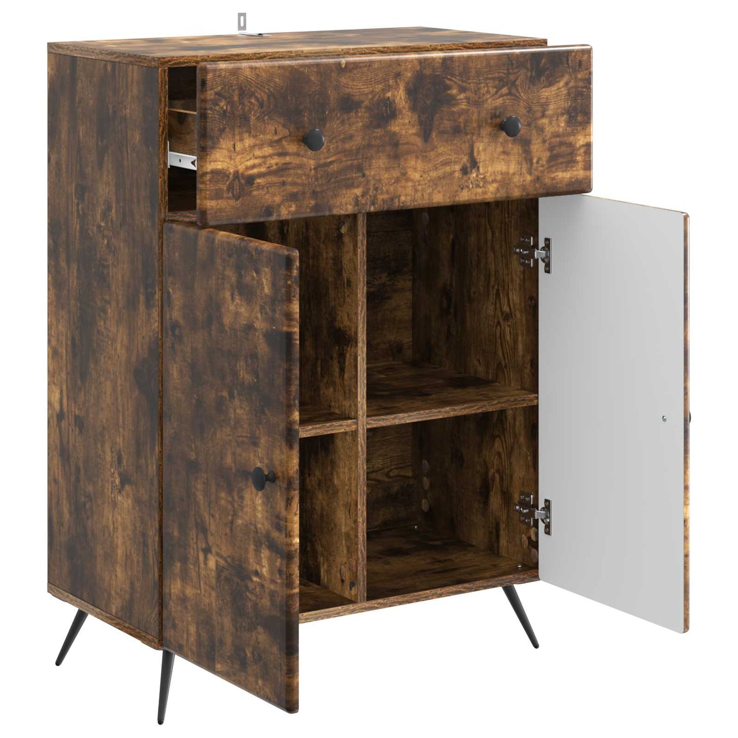 Sideboard Røget eg 66 x 34,5 x 90 cm Konstrueret træ