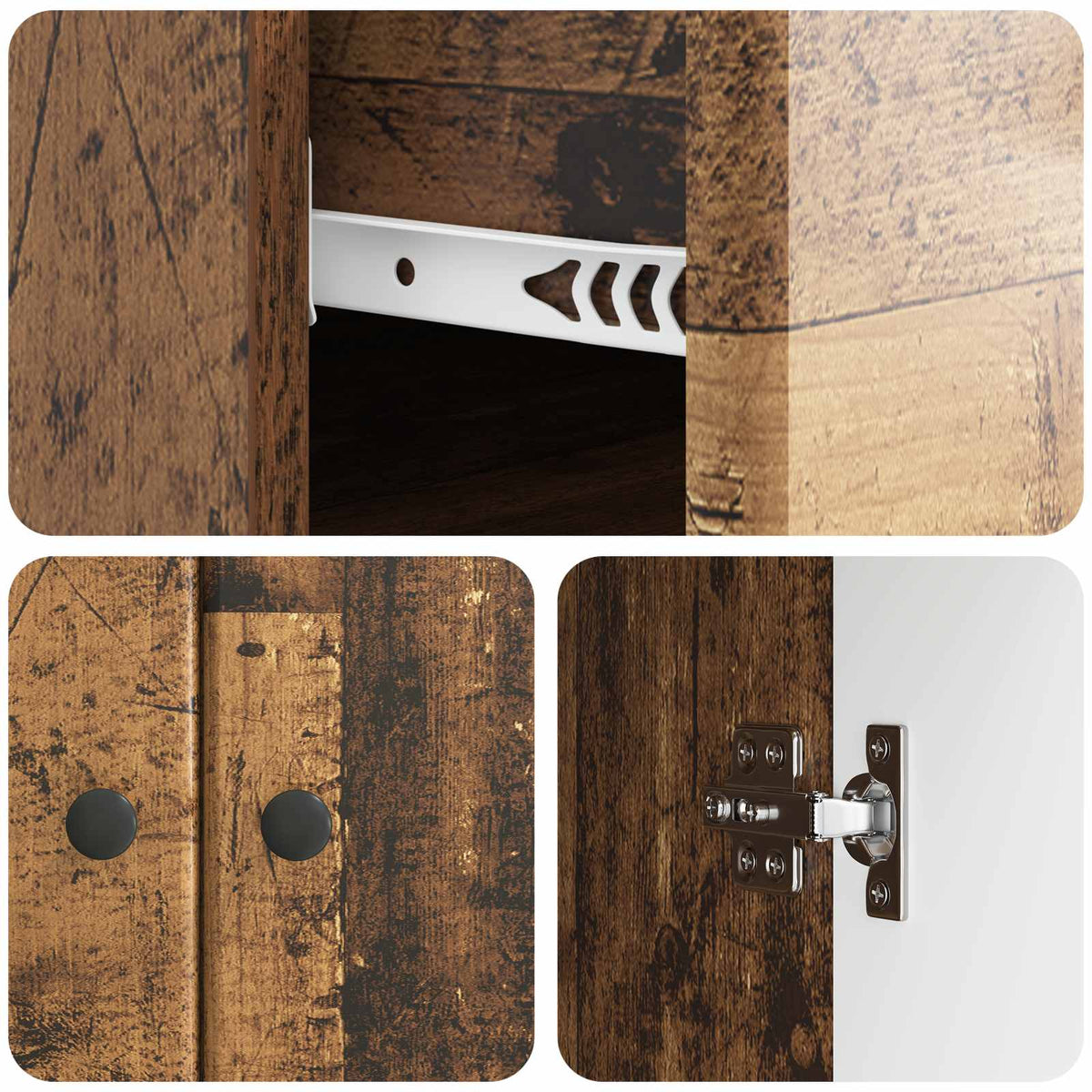 Sideboard Gammelt træ 66 x 34,5 x 90 cm Konstrueret træ