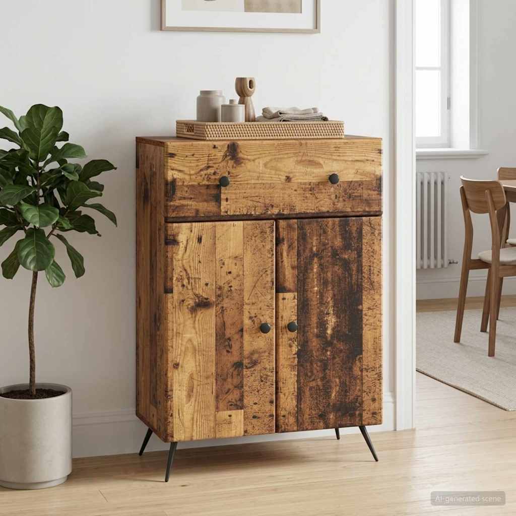 Sideboard Gammelt træ 66 x 34,5 x 90 cm Konstrueret træ