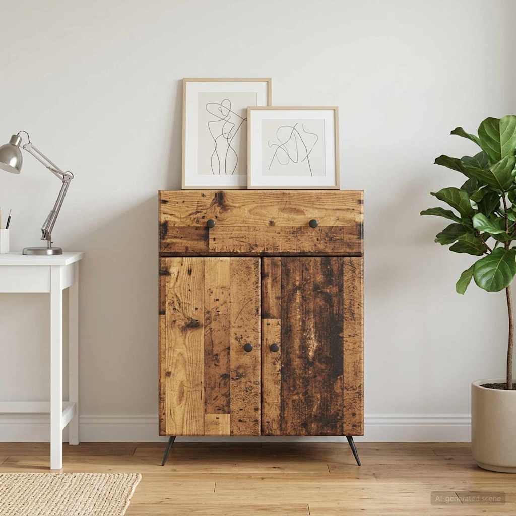 Sideboard Gammelt træ 66 x 34,5 x 90 cm Konstrueret træ