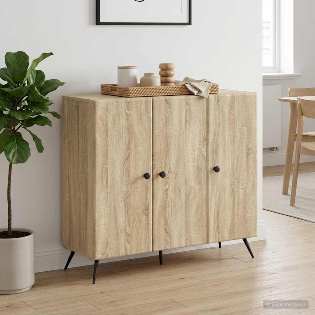 Sideboard Sonoma-eg 89 x 34,5 x 80 cm Konstrueret træ